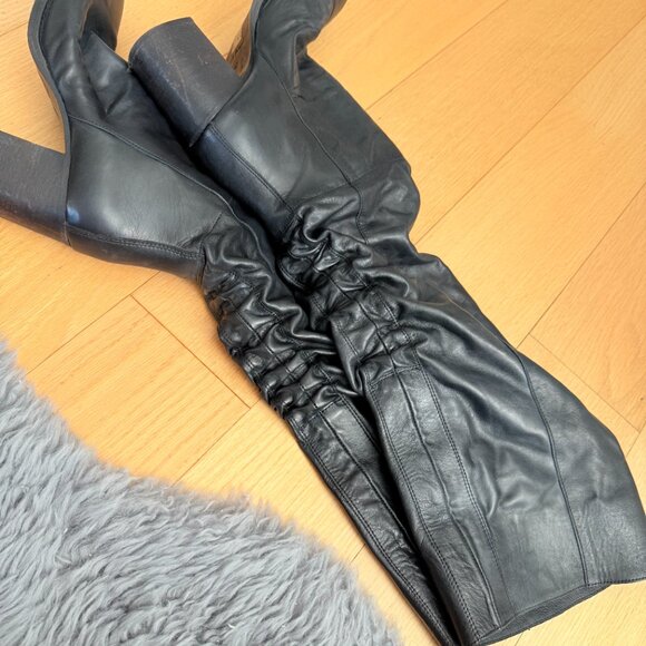 Free People Elle Tall Slouch Boots Size 10 Black - NBW - Picture 4 of 9